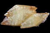 Golden, Twinned Calcite Crystals With Sphalerite - Elmwood Mine #71920-1